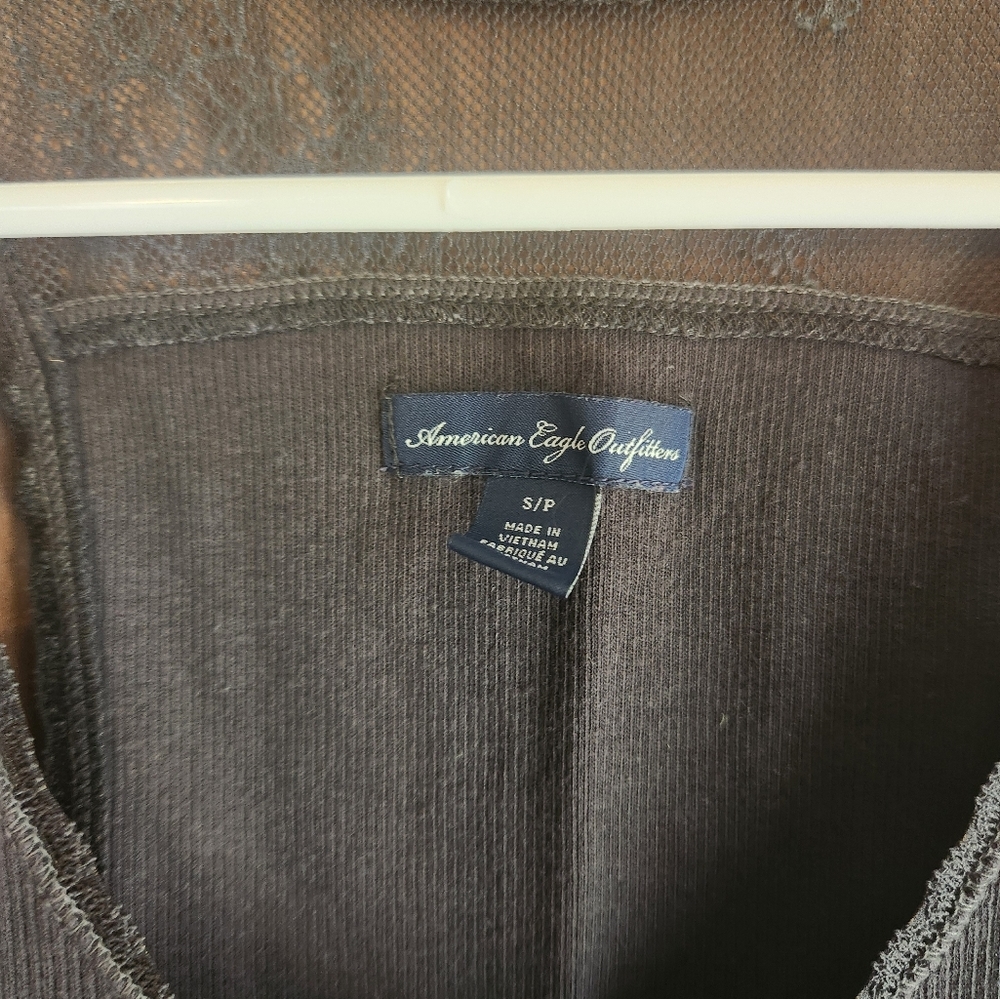 American Eagle Outfitters Sheer Brown Tank Top - Picture 2 of 3